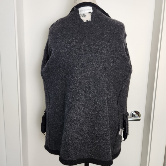 Boiled Wool Sheep Cardigan Coat - Picture 11 of 14